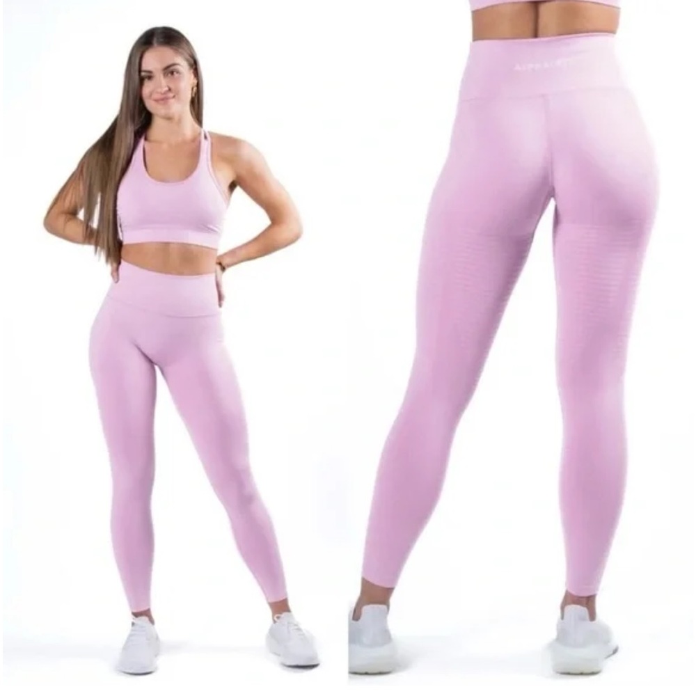 Alphalete Halo Leggings in Bloom Small Seamless Workout